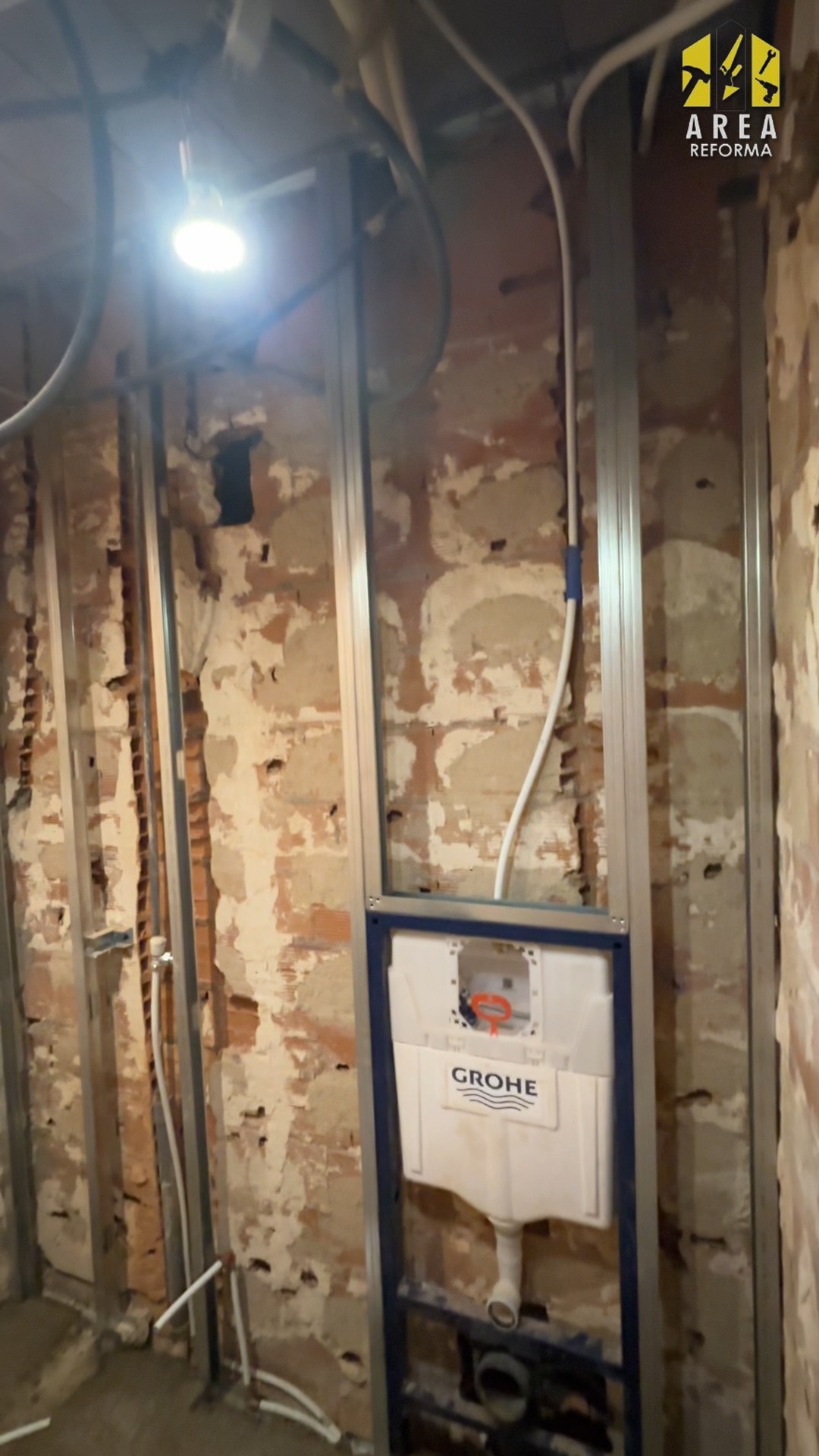 Instalaciones durante la reforma del baño